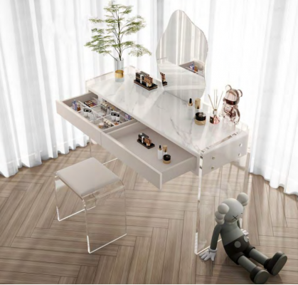 Białe Stillvoler Toaletka Design Sypialnia Szuflady Meble Drewniane