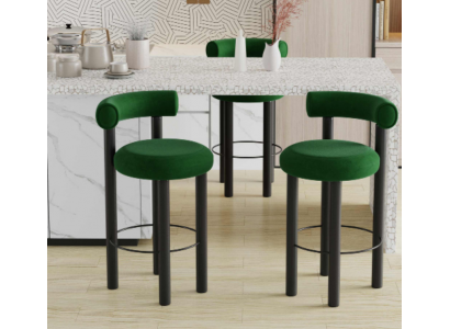 Zielone, nowoczesne krzesło barowe Designer LoungeFotel Stylowy fotel jednoosobowy