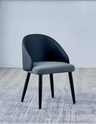 Niebiesko-szare, luksusowe, jednomiejscowe krzesła do jadalni design jadalnia Krzesła