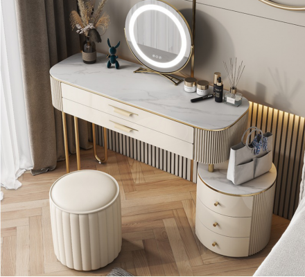 Designerskie toaletki White Toaletka Stoliki kosmetyczne Sypialnia