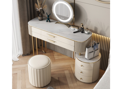 Designerskie toaletki White Toaletka Stoliki kosmetyczne Sypialnia