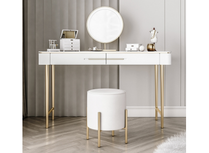 Designerska toaletka biała Toaletka 2x szuflady