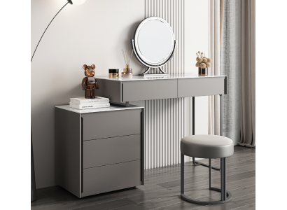 Luksusowa toaletka szara Toaletka designerskiej Sypialni Meble Drewno