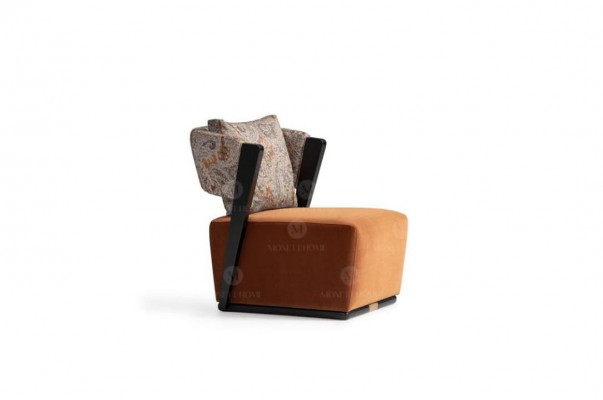 Fotel EarsFotel CocktailFotel RelaxFotel Orange Material Modern Siedziba