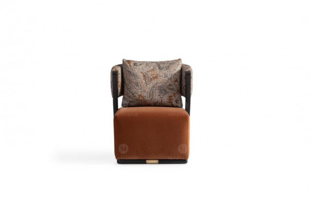 Fotel EarsFotel CocktailFotel RelaxFotel Orange Material Modern Siedziba