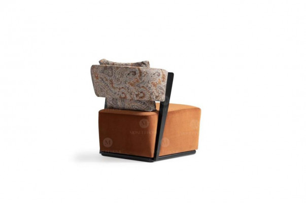 Fotel EarsFotel CocktailFotel RelaxFotel Orange Material Modern Siedziba
