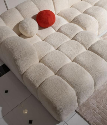 Narożnikowa kanapa kanapa materiałowa sofa tapicerowana nowoczesna luksusowa sofa Sofy Relaks Biały