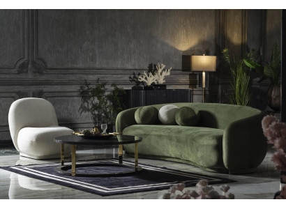 Ustawić sofę materiałową Zestaw sofowy sofa tapicerowana nowoczesny zestaw 2 sztuki zielona sofa