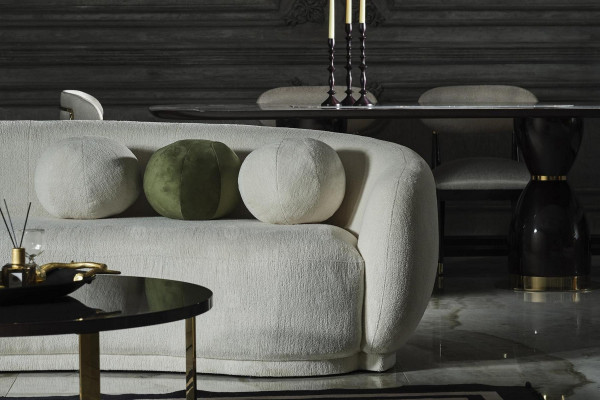 Zestaw sofowy Ustawić sofę materiałową Biała sofa tapicerowana nowoczesny komplet sofa 2-częściowa