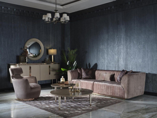 Zestaw sofowy sofa tapicerowana sofa trzyosobowa 3 Siedziba Fotel Szary