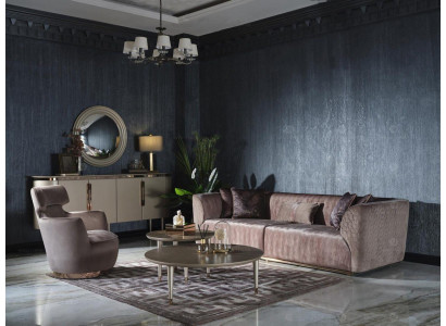 Zestaw sofowy sofa tapicerowana sofa trzyosobowa 3 Siedziba Fotel Szary