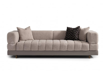 Sofa rozkładana trzyosobowa 3 miejsce do siedzenia tapicerowana sofa materiałowa nowoczesna szara