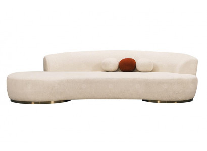 Sofa tapicerowana kanapa trzyosobowa sofa 3 miejsce siedzące sofa materiałowa nowoczesna Biały