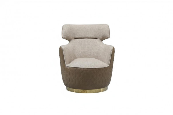 EarsFotel Fotel Material miejsce siedzące Single Seater Beige ClubFotel Modern