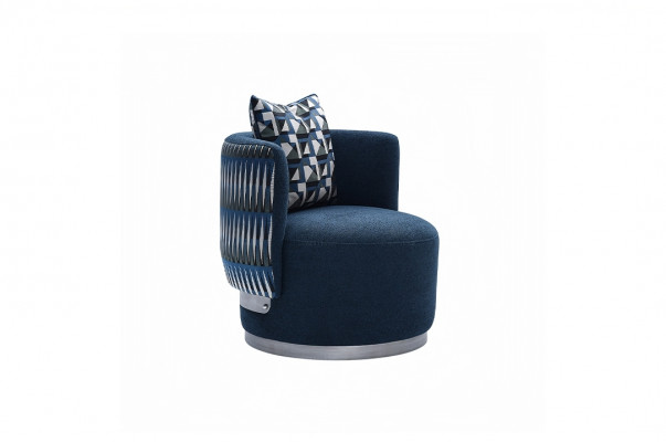 RelaxFotel Fotel Modern Blue Podkładka Materiał miejsce siedzące Design Modern