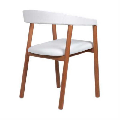 Biały Brauner Podłokietniki Krzesło Krzesła do jadalni Krzesło drewniane Krzesła tapicerowane