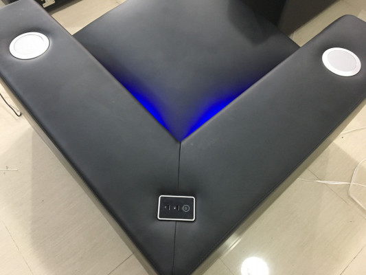 Skóra Żywy krajobraz narożnik kanapa designerska sofa skórzana kanapa - USB - Dźwięk Boks
