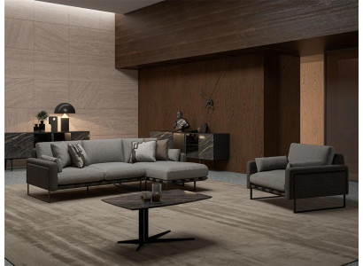 Designerski salon Narożnikowa kanapa Luksusowy fotel kawowy w kształcie litery L
