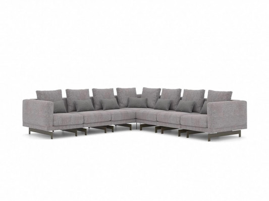 Salon Szary Narożnikowa kanapa Designerska Kanapa Włókienniczy Meble Sofa Tapicerowana w Kształcie L Nowość