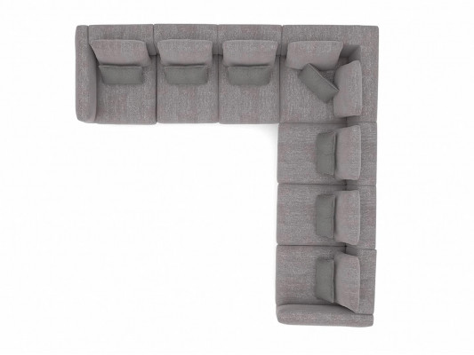 Salon Szary Narożnikowa kanapa Designerska Kanapa Włókienniczy Meble Sofa Tapicerowana w Kształcie L Nowość