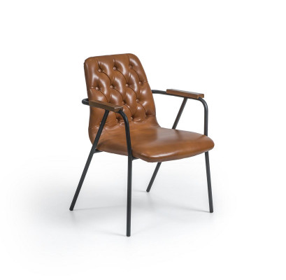 Designerskie Krzesło z Podłokietniki Brązowe krzesło do jadalni Luxury Meble New Design