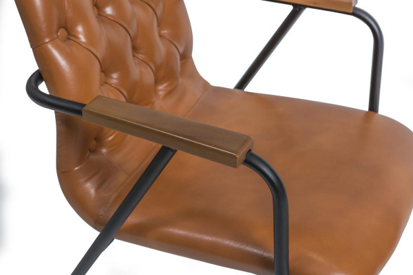 Designerskie Krzesło z Podłokietniki Brązowe krzesło do jadalni Luxury Meble New Design