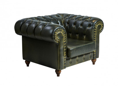 Сhesterfield Fotel Green Modern Design Siedziba Nowe umeblowanie pokoju dziennego