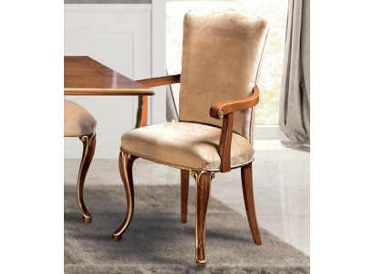 Krzesło 1 miejsce do siedzenia jadalnia Drewno Fotel Włochy Meble Design Fotele klasyczne