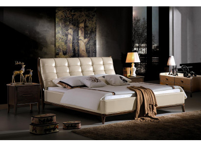 Łóżko Chesterfield Meble Sypialnia Podwójne łóżko Luxus łóżka 180x200 Skóra Nowe