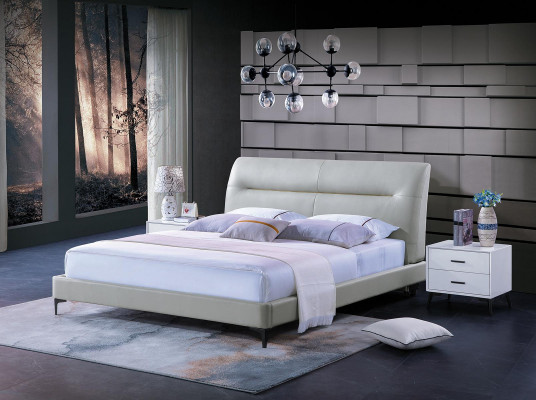 Łóżko Podkładka Design Luxury Double Hotel łóżko Skóra Sleep Pokój Luxury