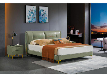 Skóra Łóżko Podkładka Design Luksusowy Dwuosobowy Hotel Sleep Pokój łóżko Design
