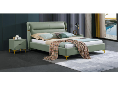 Łóżko Podkładka Design Luxury Double Łóżko hotelowe Sleep Pokój Luxury Green