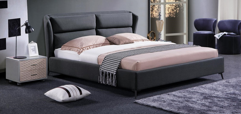 Design Łóżko Sypialnia Luksusowe łóżko Włókiennicze Hotel Podkładka 180x200cm Materiał Meble