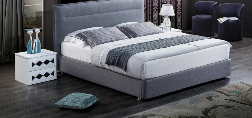 Luksusowe łóżko sprężynowe Łóżko Materiał Hotel Blue łóżko Sypialnia Meble Design Double.