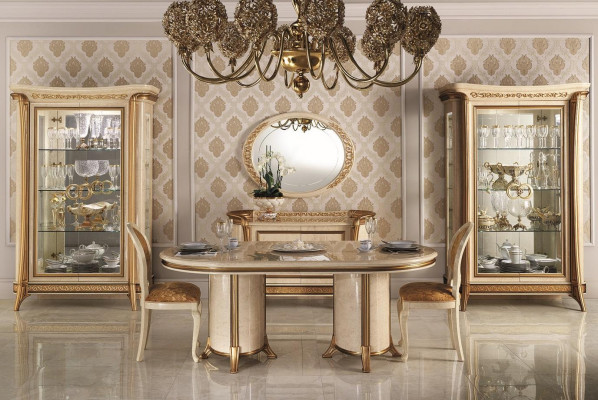 Stół obiadowy Tabela Meble Kredens Galota Zestaw 5 sztuk. Grupa Design jadalnia Ustaw