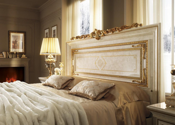Sypialnia Zestaw mebli włoskich Luxury 6-częściowy. Łóżko łóżko Szafa Kredens Nowe