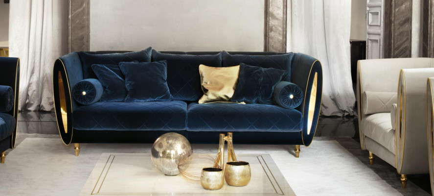 Luksusowa Klasa 3+2 Meble Włoskie Zestaw sofowy Sofa Kanapa Nowość