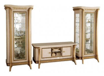 Kredens do salonu 2x Gablota 3-częściowy. Jednostka ścienna Meble arredoclassic Set Design
