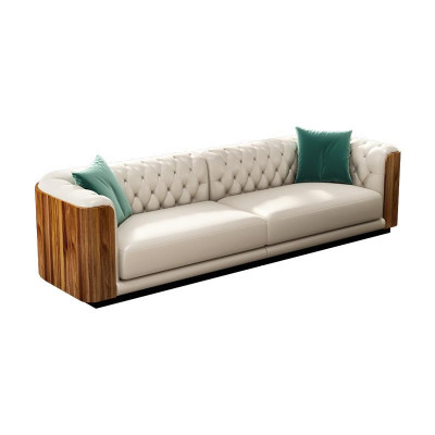 Luksusowy zestaw mebli sofowy Sofa Podkładka Designerskie Meble 4-częściowe. Skora