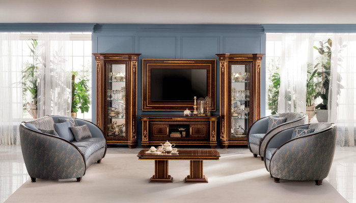 Zestaw sofowy Sofa Kanapa 3+3 Salon Designerskie Meble Baroque Classic