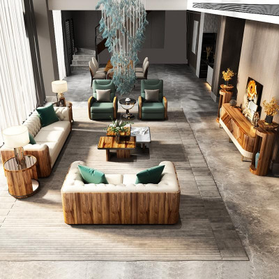 Zestaw sofowy 4+2+1 miejsce do siedzenia Żywy krajobraz Sofa Couch Podkładka Ustawić Sofy