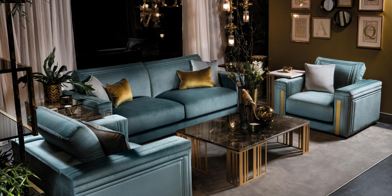 Zestaw sofowy 311 miejsce do siedzenia Żywy krajobraz Sofa Couch Podkładka Ustawić Sofy Włókienniczy
