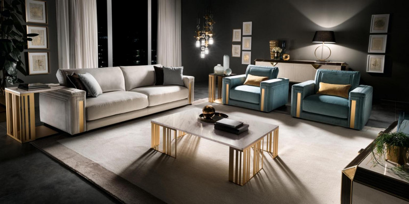 Zestaw sofowy 311 miejsce do siedzenia Żywy krajobraz Sofa Couch Podkładka Ustawić Sofy Włókienniczy