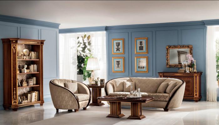 Luksusowa Klasa 2+1 Włoskie Meble Zestaw sofowy Sofa Nowość arredoclassic™