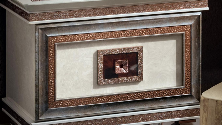 Łóżko 2x Szafki nocne 3 szt. Włoskie Meble Sypialnia łóżko Drewno Nowy Zestaw