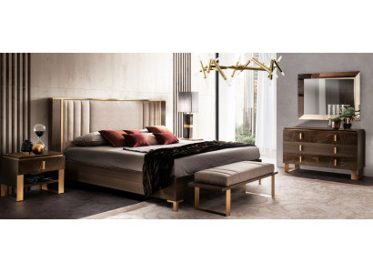 Design Sypialnia 6 szt. Kompletny zestaw Łóżko Stolik nocny Kredens Arredoclassic
