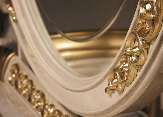 Kredens Drewno Meble Baroque z Lustro Luksusowe Meble Włoskie 2-częściowe Ustawić Nowe