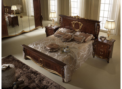 Łóżko Podkładka Classic Podwójne łóżko 180x200cm Drewno Hotel bed Sypialnia Nowość