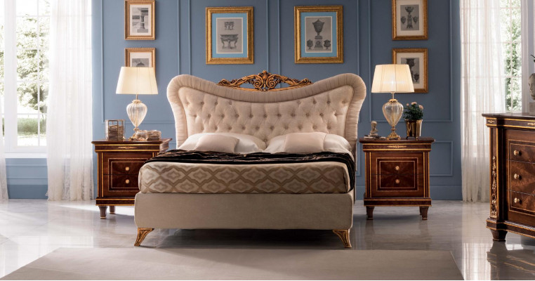 Łóżko Designerskie Meble Sypialnia Barokowy rokoko Art Nouveau Classic