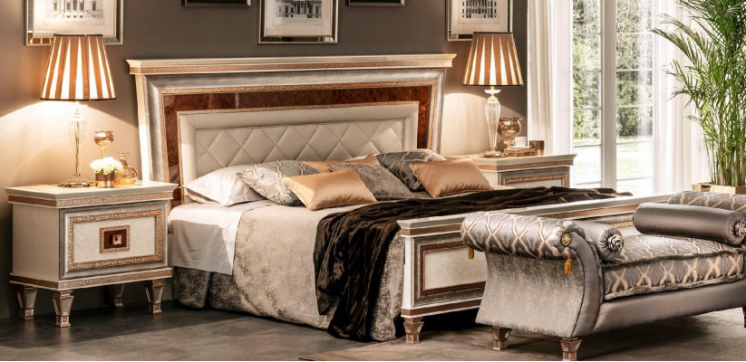 Designerskie łóżko łóżka tapicerowane 180x200 podwójne łóżko Podwójne łóżko arredoclassic Meble